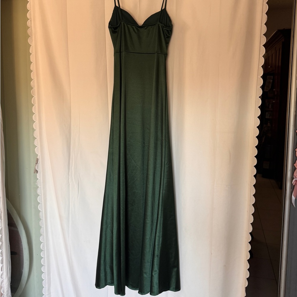 Windsor Emerald Green Satin Maxi Slip Dress